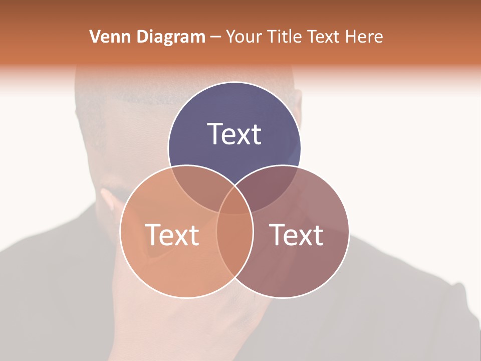 Business Portrait Concentrate PowerPoint Template