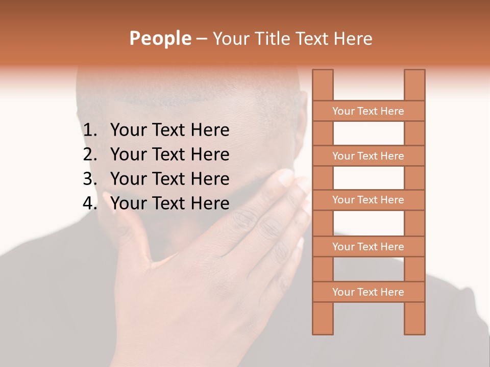 Business Portrait Concentrate PowerPoint Template