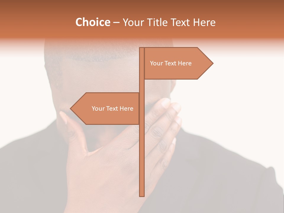 Business Portrait Concentrate PowerPoint Template