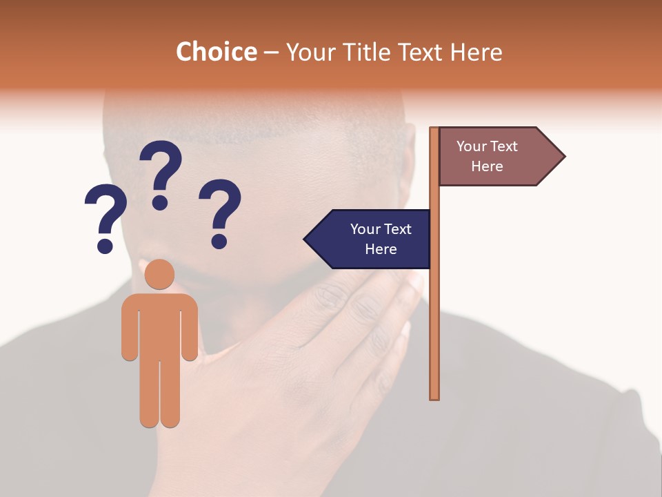 Business Portrait Concentrate PowerPoint Template