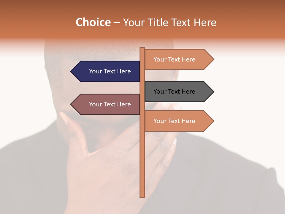 Business Portrait Concentrate PowerPoint Template