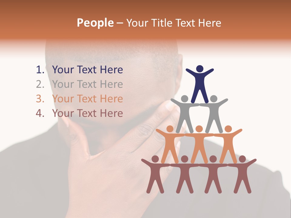 Business Portrait Concentrate PowerPoint Template