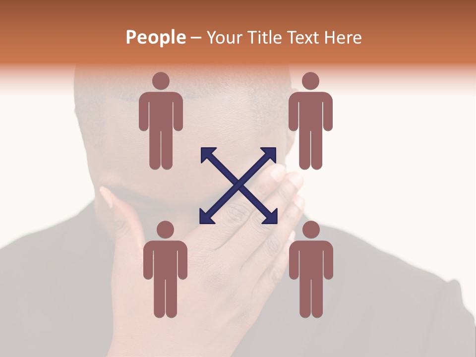 Business Portrait Concentrate PowerPoint Template