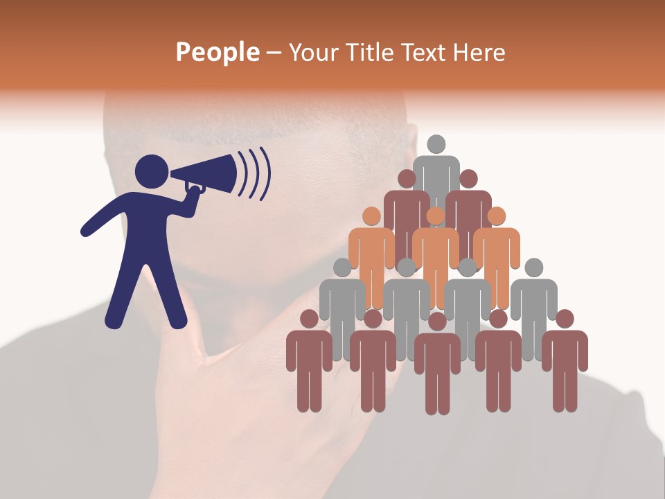 Business Portrait Concentrate PowerPoint Template