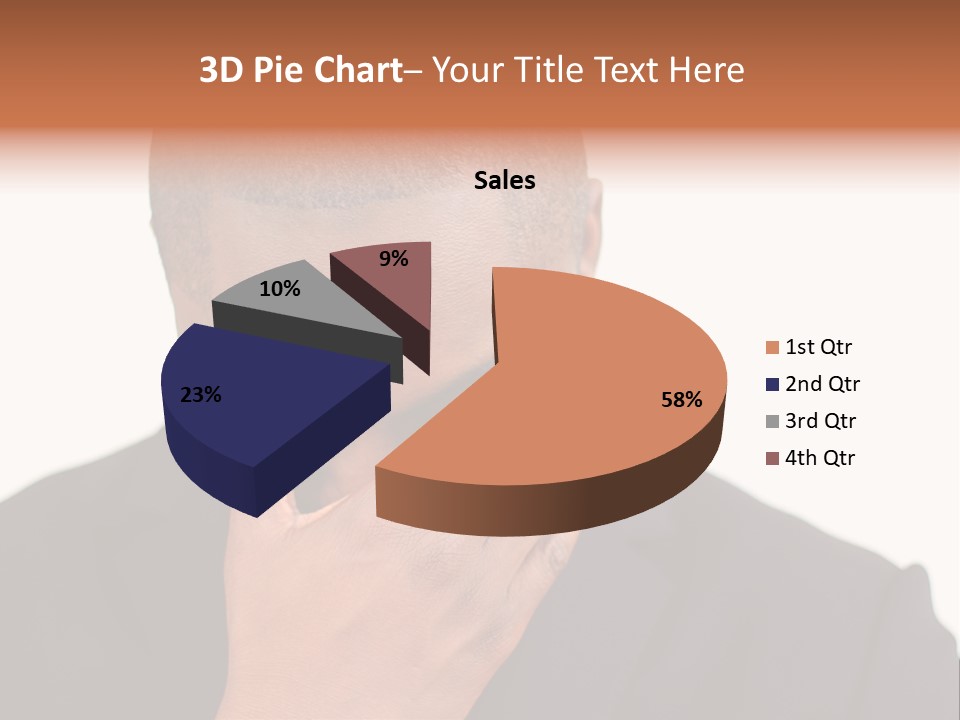 Business Portrait Concentrate PowerPoint Template