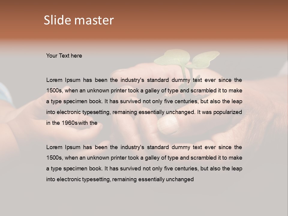 Beginnings Handful Achievement PowerPoint Template
