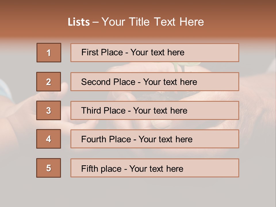 Beginnings Handful Achievement PowerPoint Template