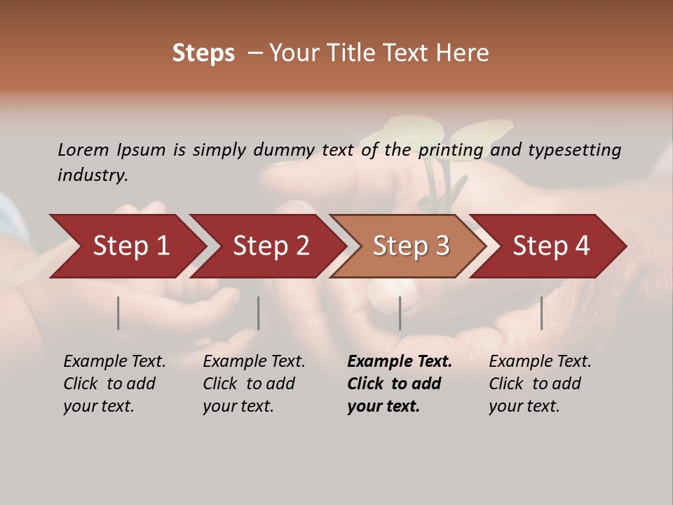 Beginnings Handful Achievement PowerPoint Template