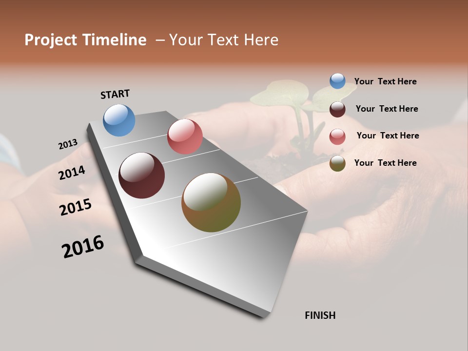 Beginnings Handful Achievement PowerPoint Template