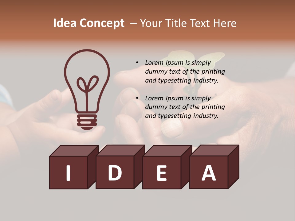 Beginnings Handful Achievement PowerPoint Template