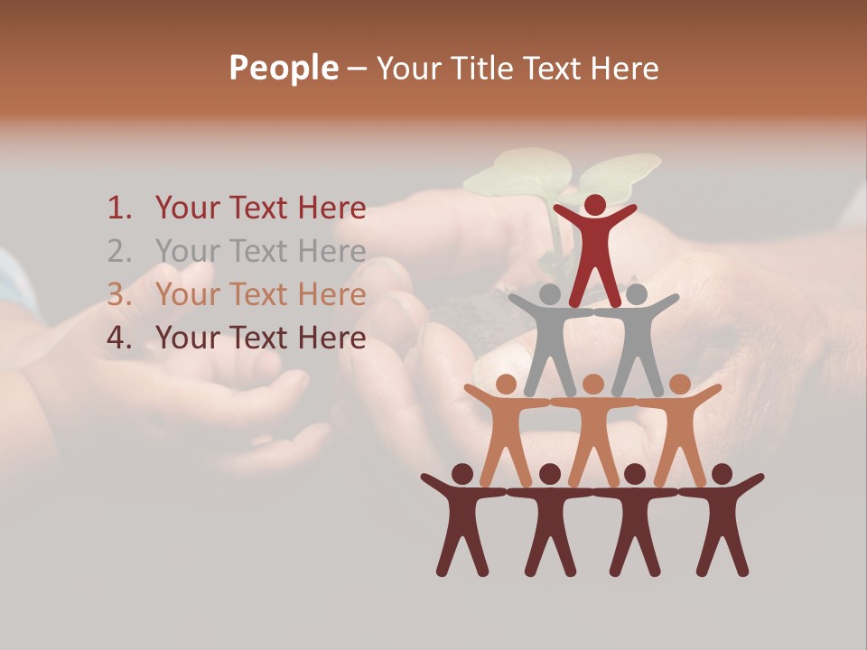 Beginnings Handful Achievement PowerPoint Template