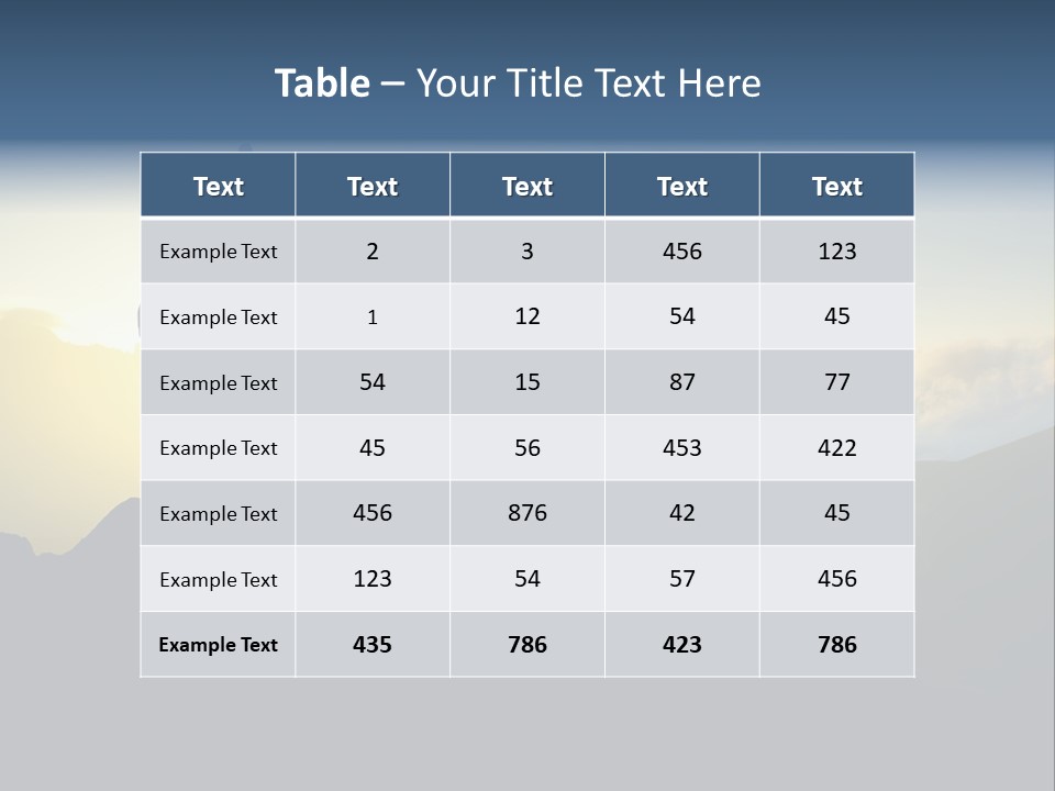 Free Horizon Sunrise PowerPoint Template