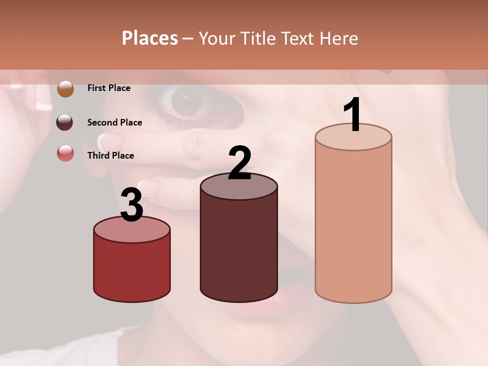 Picture Female Watching PowerPoint Template