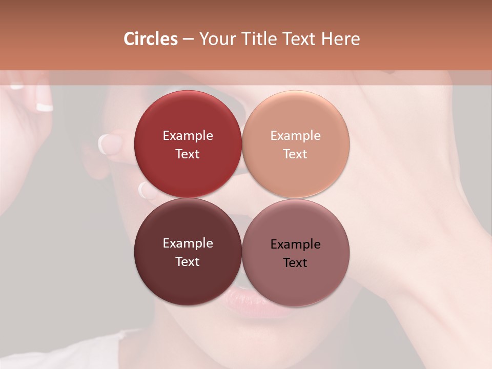 Picture Female Watching PowerPoint Template