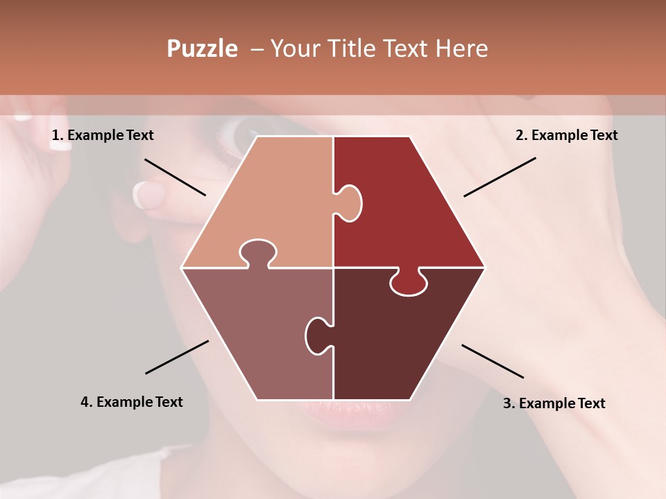 Picture Female Watching PowerPoint Template