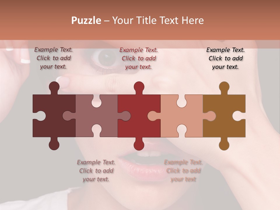 Picture Female Watching PowerPoint Template