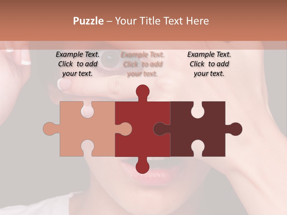 Picture Female Watching PowerPoint Template