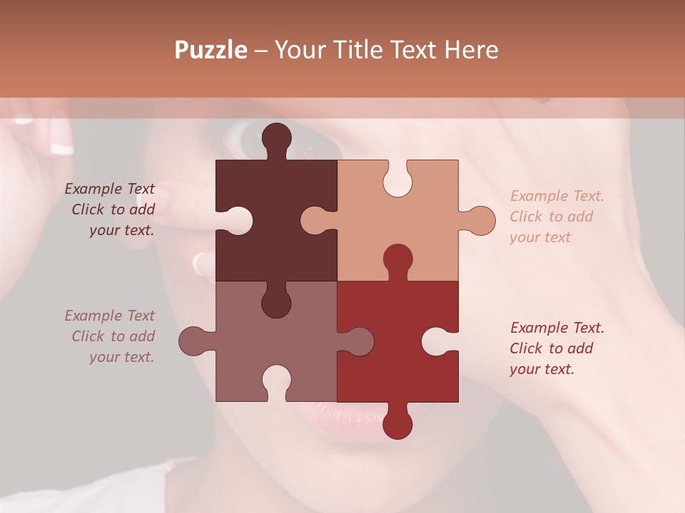 Picture Female Watching PowerPoint Template