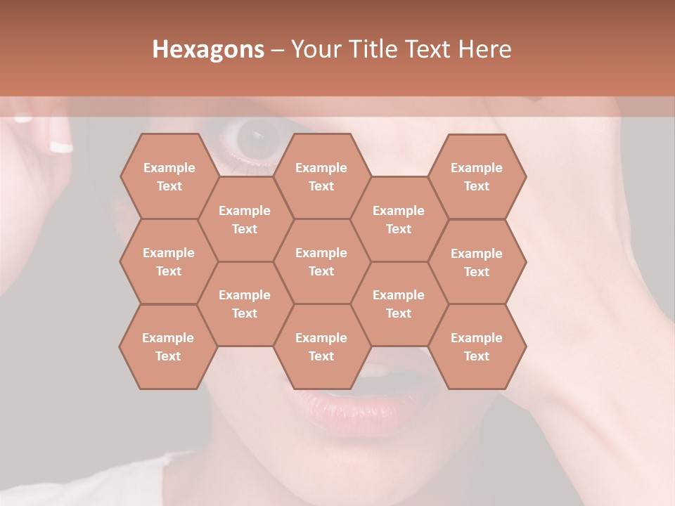 Picture Female Watching PowerPoint Template