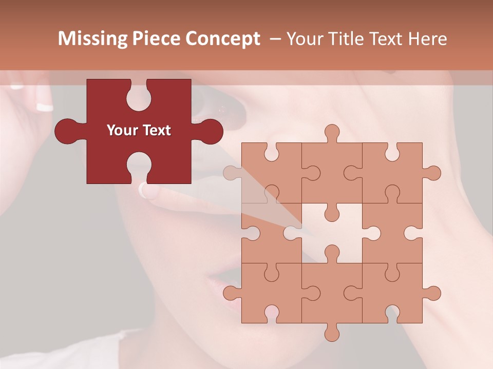 Picture Female Watching PowerPoint Template