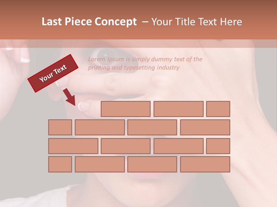 Picture Female Watching PowerPoint Template