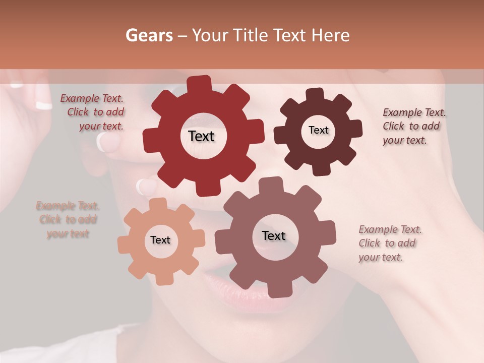 Picture Female Watching PowerPoint Template