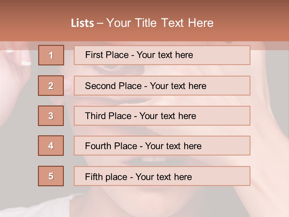 Picture Female Watching PowerPoint Template