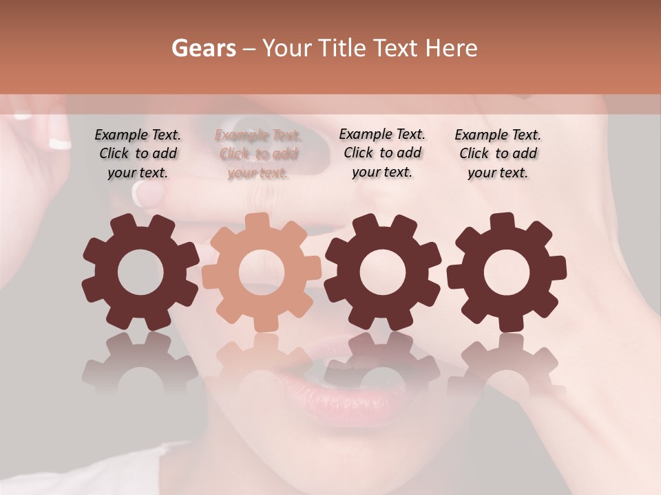 Picture Female Watching PowerPoint Template