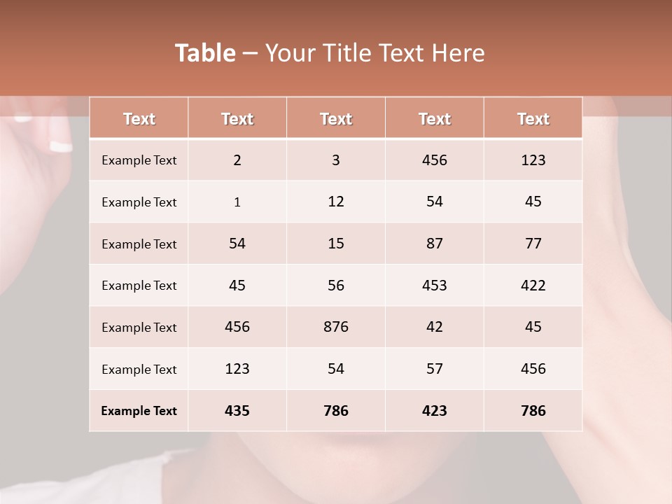 Picture Female Watching PowerPoint Template