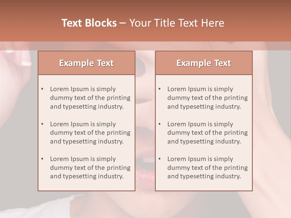 Picture Female Watching PowerPoint Template