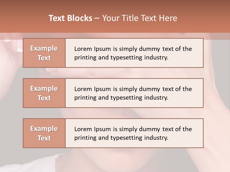 Picture Female Watching PowerPoint Template
