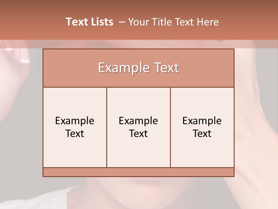 Picture Female Watching PowerPoint Template