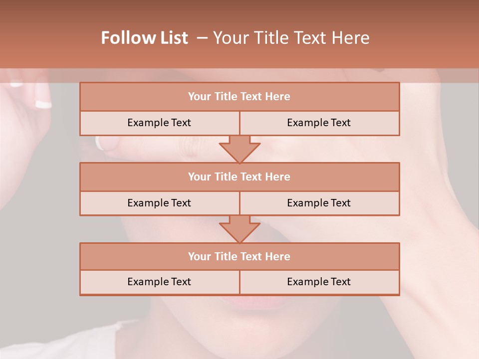 Picture Female Watching PowerPoint Template