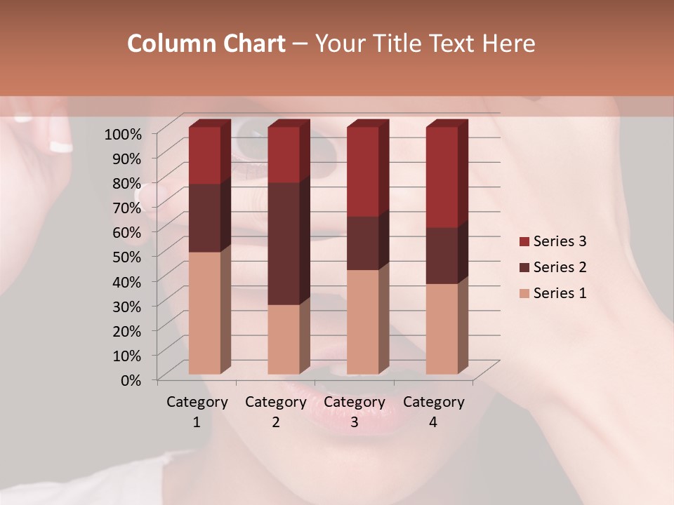 Picture Female Watching PowerPoint Template