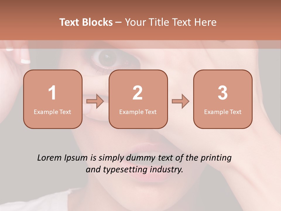 Picture Female Watching PowerPoint Template