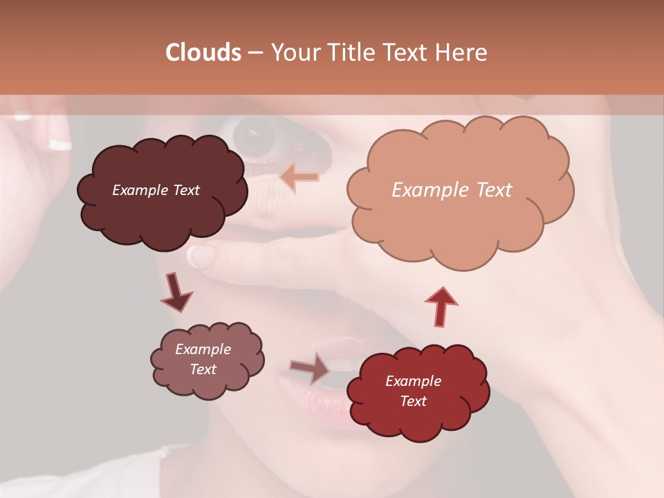 Picture Female Watching PowerPoint Template