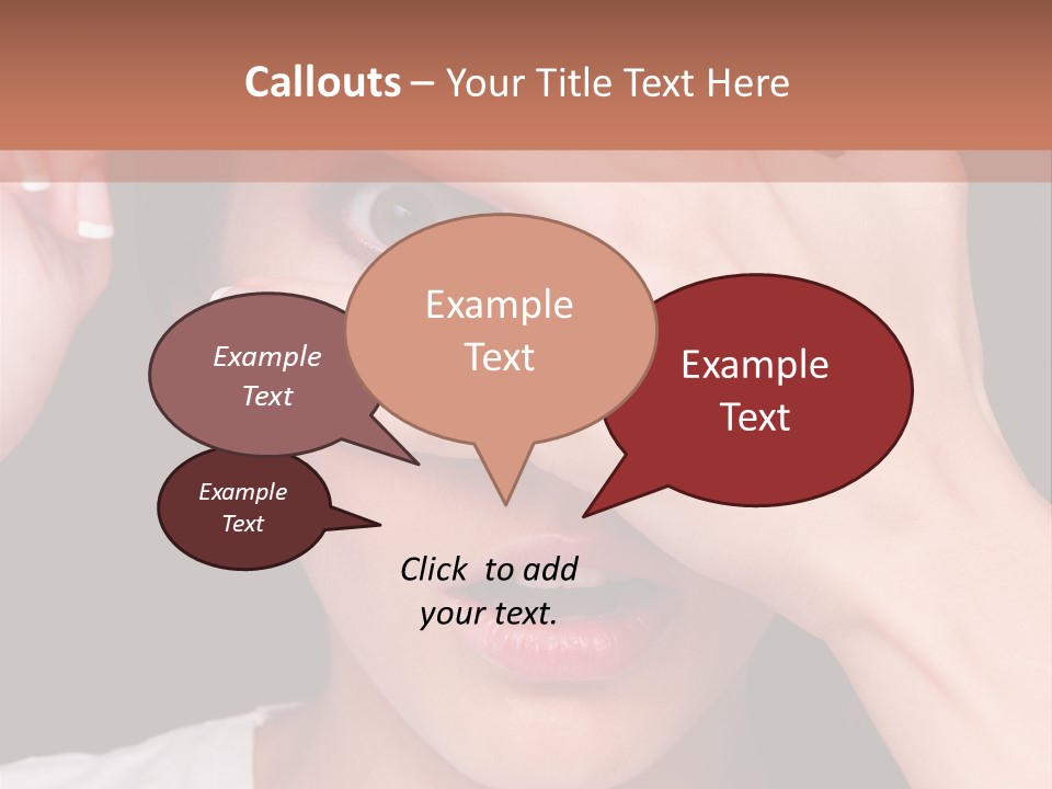 Picture Female Watching PowerPoint Template