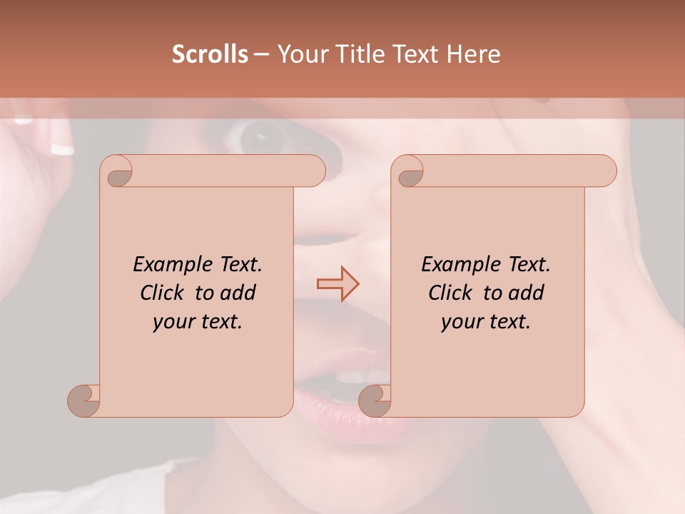Picture Female Watching PowerPoint Template