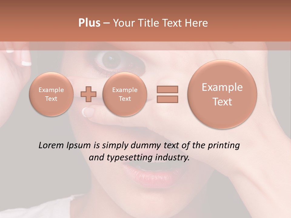 Picture Female Watching PowerPoint Template