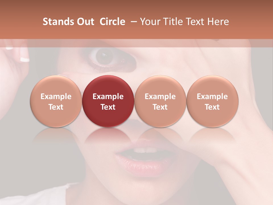 Picture Female Watching PowerPoint Template