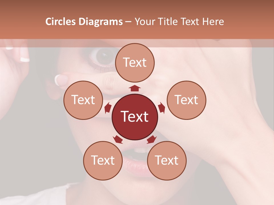 Picture Female Watching PowerPoint Template