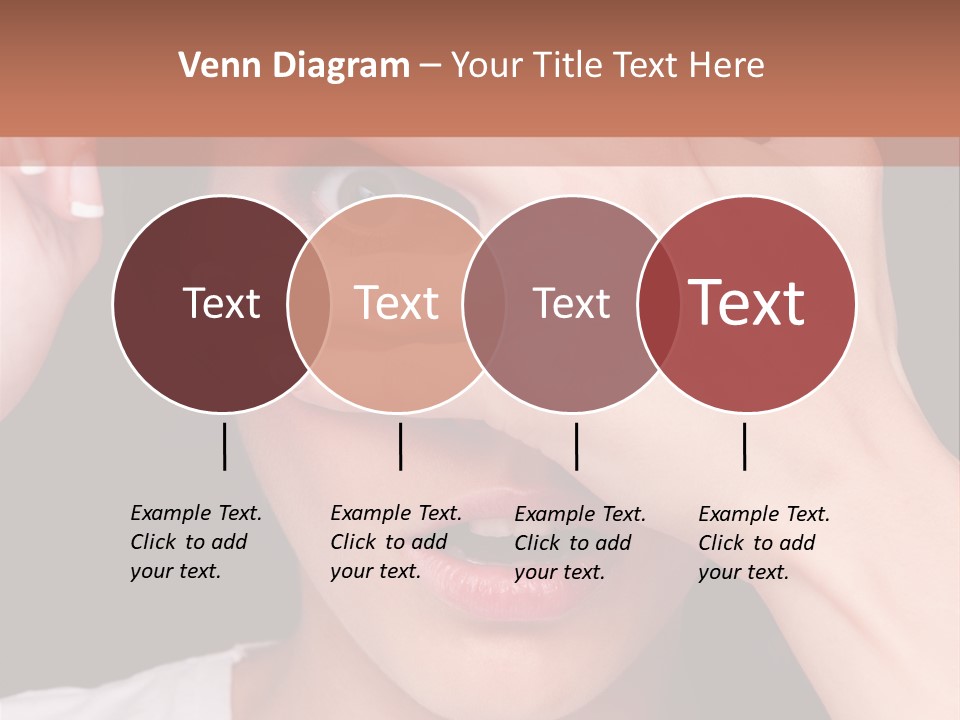 Picture Female Watching PowerPoint Template