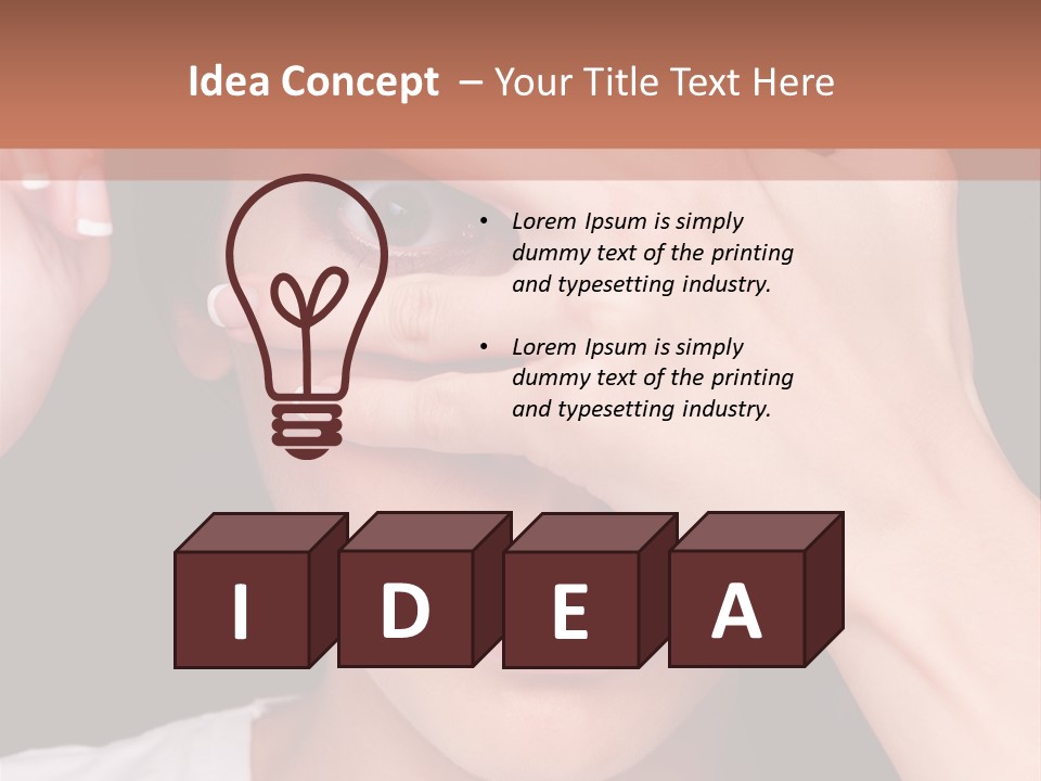 Picture Female Watching PowerPoint Template