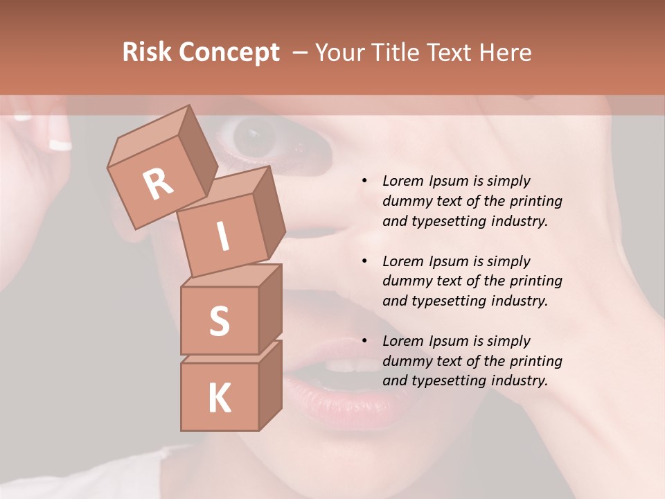 Picture Female Watching PowerPoint Template