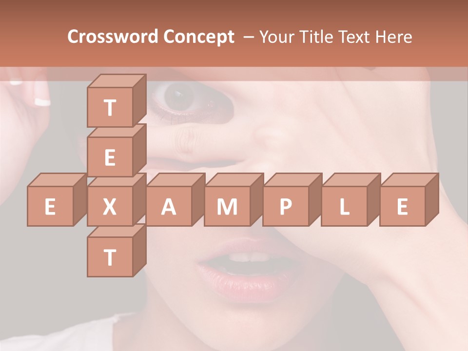 Picture Female Watching PowerPoint Template