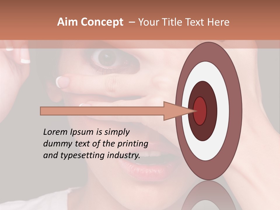 Picture Female Watching PowerPoint Template