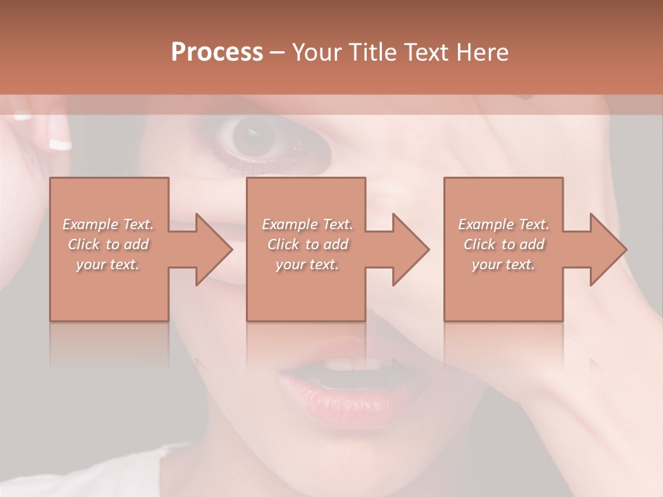 Picture Female Watching PowerPoint Template