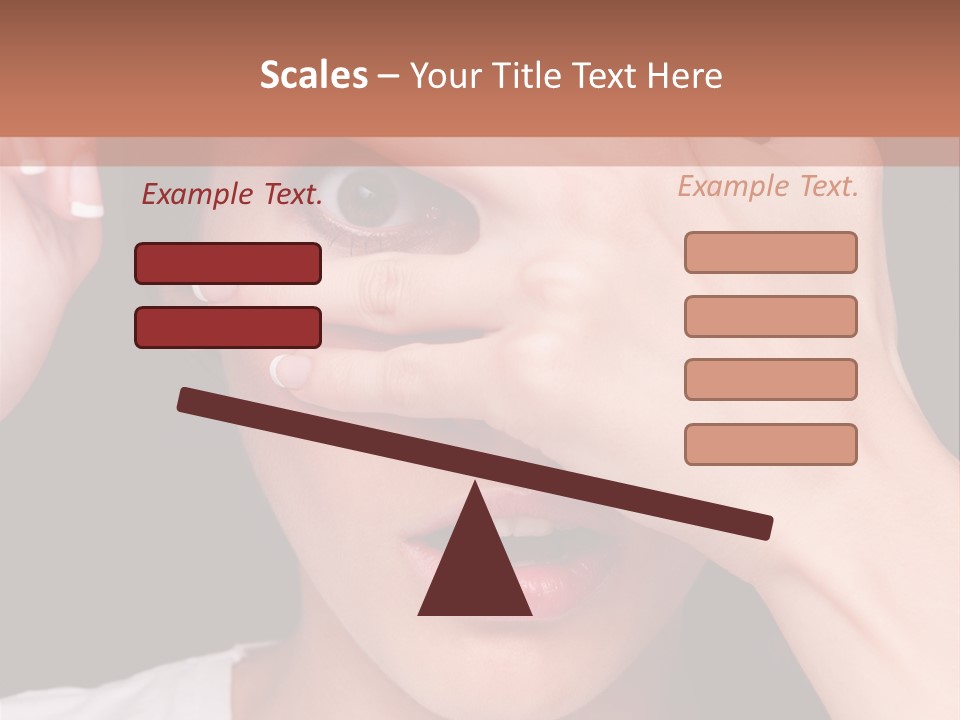 Picture Female Watching PowerPoint Template