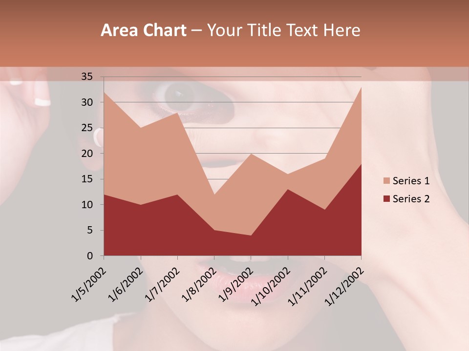 Picture Female Watching PowerPoint Template