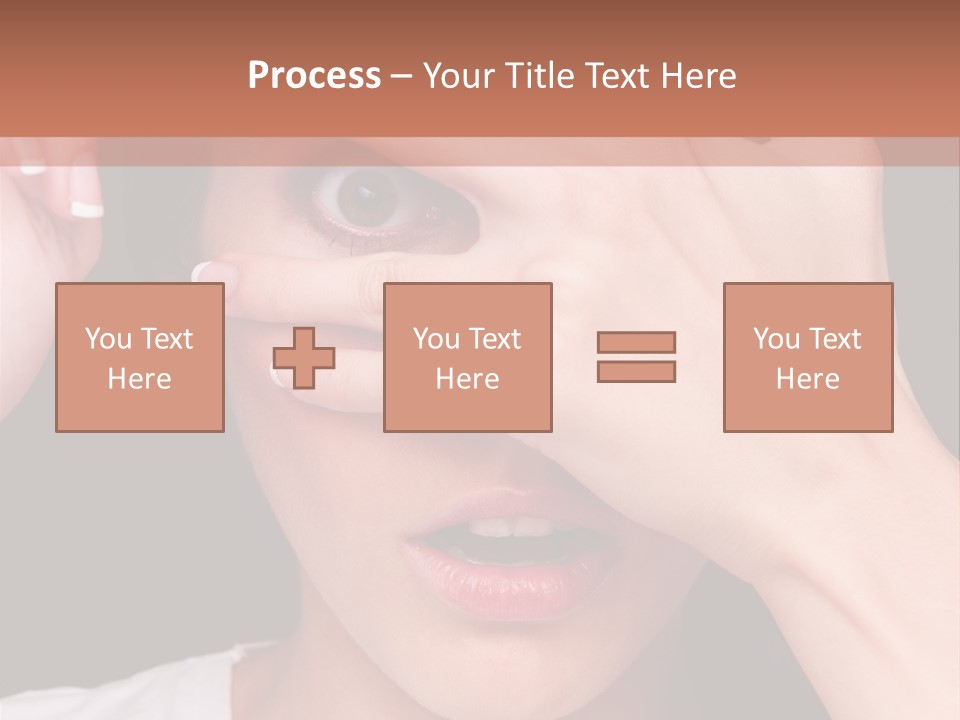 Picture Female Watching PowerPoint Template